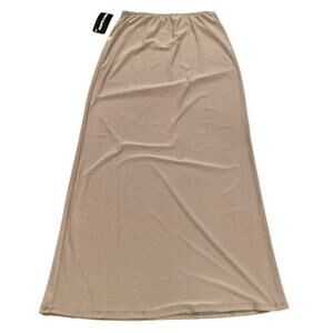 Monte Carlo Womens Pull On Maxi Skirt A Line High Rise Stretch taupe J2 nwt